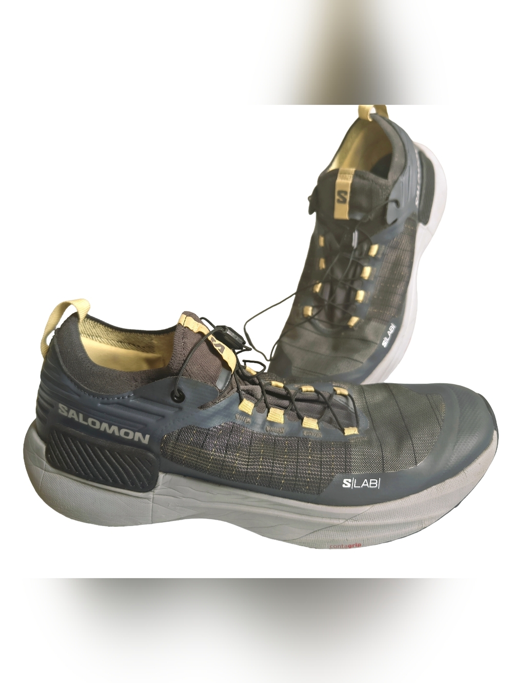 Salomon S/Lab Genesis | Technical Trail Runner | Black/Yellow | Men's  10.5